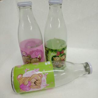 ขวดแก้ว  รูปหมี  500 ml  ทรงสูง  ราคา 30-