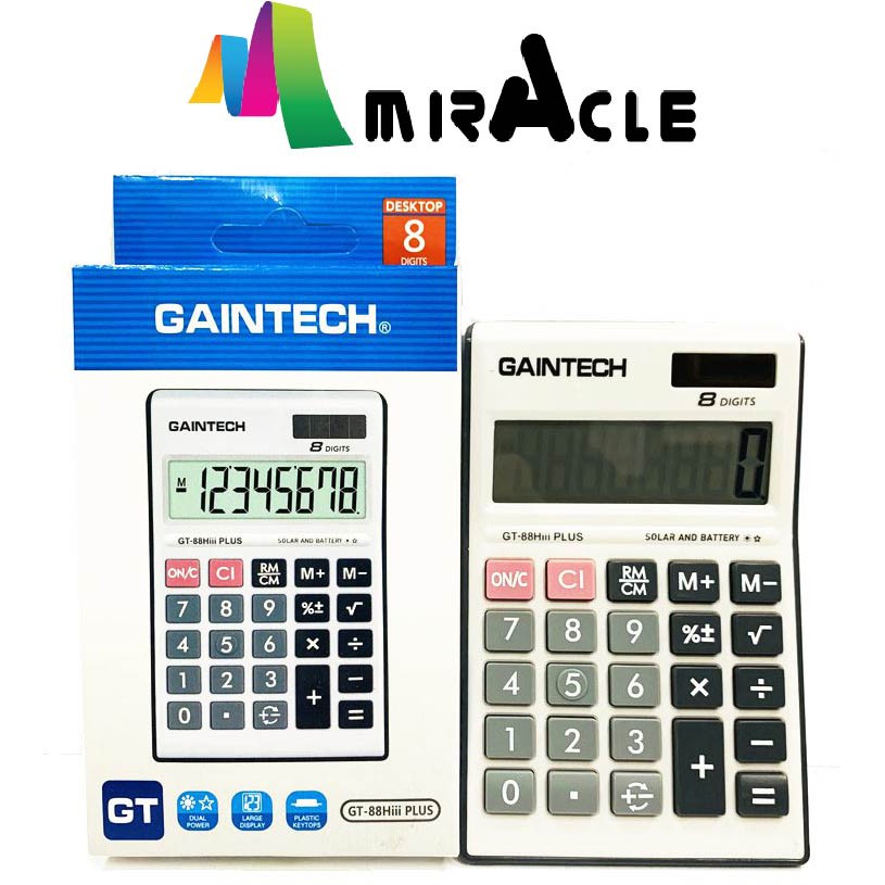 GAINTECH GT-88HIII PLUS CALCULATOR (8DIGITS)
