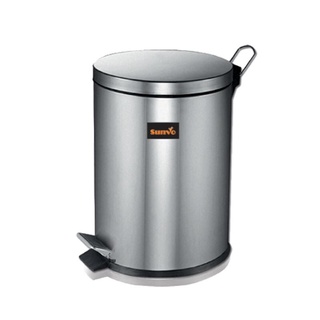 ถังขยะสแตนเลส 5 ลิตร เงิน ซันโว ถังขยะ Stainless Steel Trash Can 5 Liters Silver Sanvo