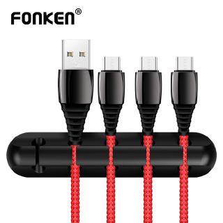 FONKEN Desktop Cable Management Organizer Clips Holder Headphone Charging Wire Clamp Fixer Wire Collector Black