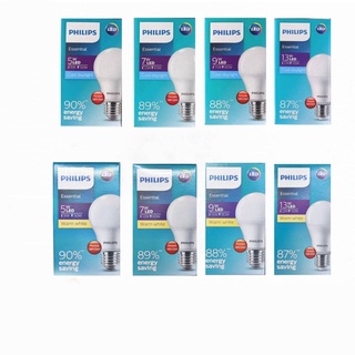 หลอดไฟ LED ฟิลิปส์ PHILIPS LED Essential หลอดปิงปองฟิลิปส์ หลอดประหยัดไฟ [ขาว - เหลือง] มอก.1955-2551 ขั้ว E27