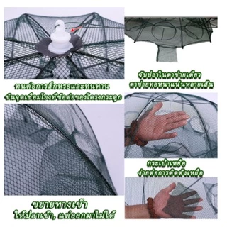 ปลีก/ส่งมุ้งดักปลา ตาข่ายดักปลา ที่ดักกุ้งฝอย มุ้งดักปลา แข็งแรง4 ช่อง 6 ช่อง 8 ช่อง 10 ช่อง แพ็ค 5/10 ชิ้น