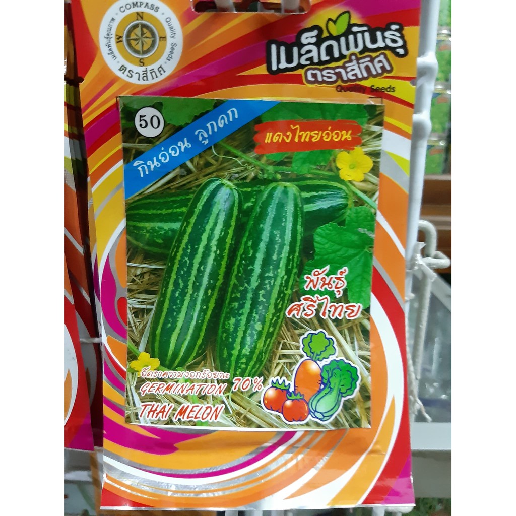เมล็ดแตงไทยอ่อน 10 แถม 1 แตงไทยอ่อน เมล็ดผัก เมล็ดพันธุ์