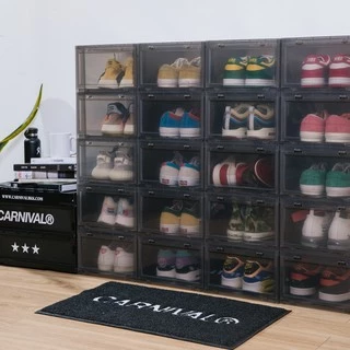 Tower Box Standard "Black" (2 boxes) - กล่องใส่รองเท้าสีดำใส