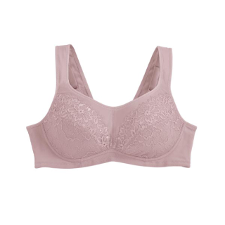 Presea by Wacoal บราไร้โครงตกแต่งลูกไม้ Lace bra สีม่วงอ่อน MA1503