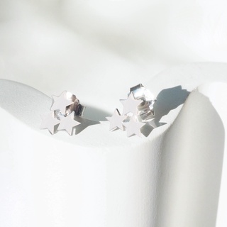 Silvermatters ต่างหูก้านกระจุกดาว 3 ดวง (Triple Star Cluster Stud Earring)