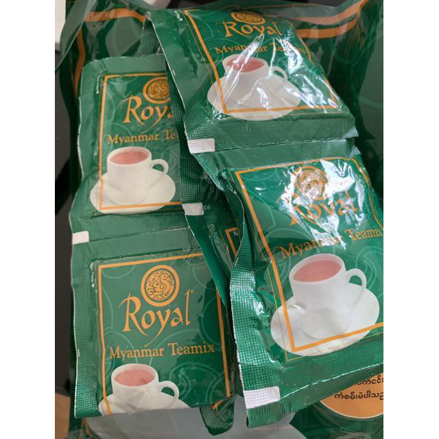 (ขนาดแบ่งขาย 10 ซอง) ชาพม่า ชานมสูตรเข้มข้น Royal Myanmar Tea Mix 3 in 1 (Halal Food)