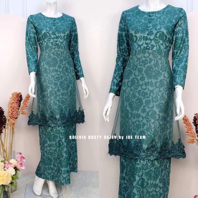 BOLIVIA EXCLUSIVE DRESS Dusty Green STOK CLEARANCE
