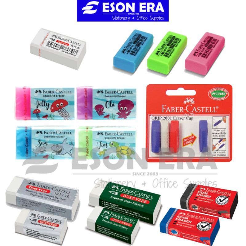 Faber-Castell Eraser 1870 86 / 1871 61 / 7085 30D / 7085 20D /1871 30 / 1871 20 / 1871 34 / 1870 09 