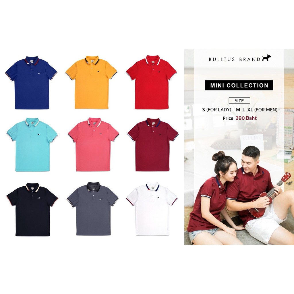 เสื้อโปโล BULLTUS BRAND มีถึงอก 48“ สีดำ Mini Collection มี XXL