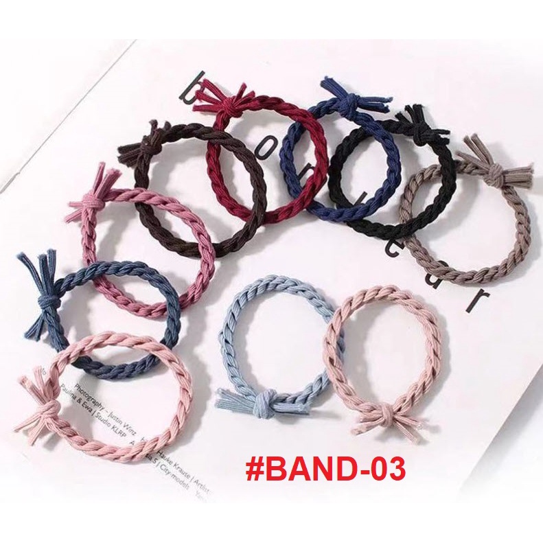 ยางรัดผม #BAND ไฮโซ หรูหรา น่ารัก ยางรัดผมเกาหลี ความยืดหยุ่นสูง ยางมัดผม ยางรัดผมแฟชั่น เกาหลี ญี่ปุ่น
