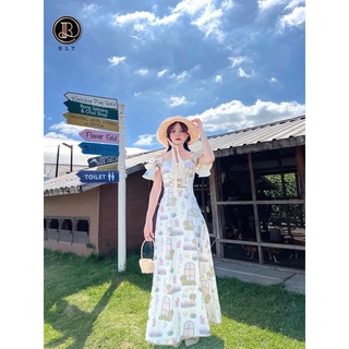 💎พร้อมส่ง💎BLT brand ชุด maxi dress สีขาว Sunshine cottage collection