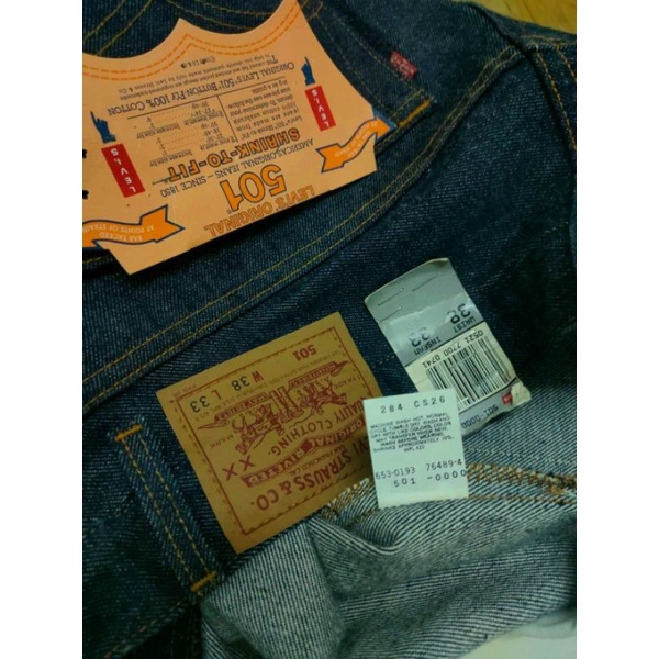 Levi's 501 Made in USA. DEADSTOCK.