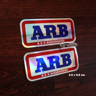 สติ๊กเกอร์ ARB 4X4 ACCESSORIES สะท้อนแสง สีรุ้ง แต่งรถ Off-road ติดรถ ขนาด 4.5 x 9.5 cm.