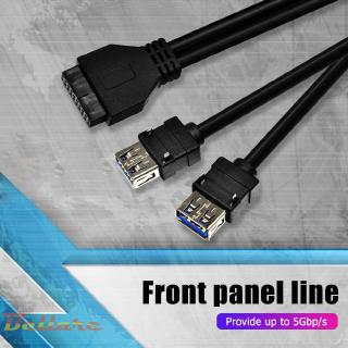 อะแดปเตอร์ 20 Pin to 2 Port USB 3.0 Front Panel Cable Adapter With Fixed Foot