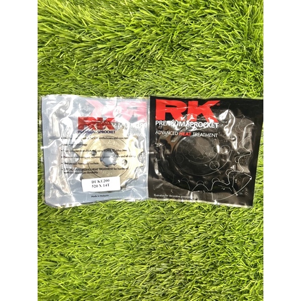 RK SPROCKET SET KTM Duke 200 / NS200 /RS200 RK SPROCKET ด้านหน้า 520 X 14T 15T RK RKM CHAIN