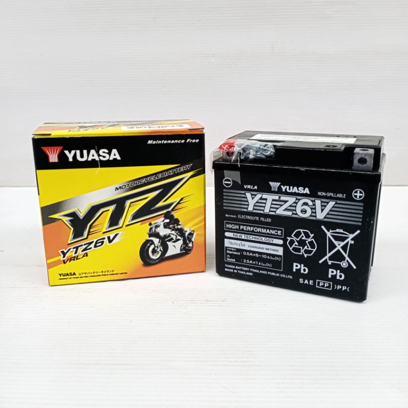แบตเตอรี่ แห้ง (YUASA) YTZ6V (12V 6AH) PCX ,N-Max ,M-MAX