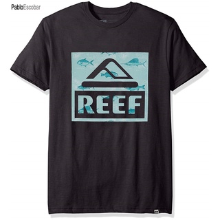 GILDAN เสื้อยืดแขนสั้น ผ้าฝ้าย 100% พิมพ์ลายโลโก้ Reef สีดํา คุณภาพสูง สําหรับผู้ชายSize S-5XL