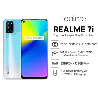 realme 7i Ram8/128gb(เครื่องใหม่มือ1,เครื่องศูนย์ไทย ราคาพิเศษ มีประกัน)หน้าจอ 6.55″ Snapdragon 662 มี2สี