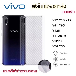 ฟิล์มกันรอยหลัง VIVO ฟิล์มหลัง ลายเคฟล่าใส VIVO Y12 Y15 Y17 Y91 Y95 Y12S Y112019 S1PRO Y50 Y30