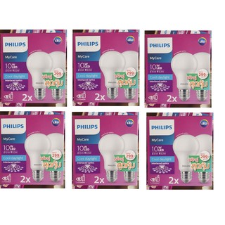 หลอดประหยัดไฟ แอลอีดี Philips led bulb 10.5w รุ่น Cool Daylight แสงขาว E27 (12 หลอด) ส่งฟรี