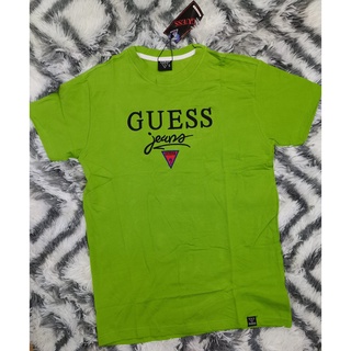 [S-5XL] เสื้อยืด ผ้าฝ้าย พิมพ์ลาย Guess สําหรับผู้ชาย