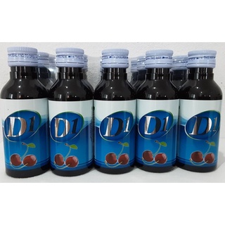 D1 น้ำหวานสูตรเข้มข้นรสเชอร์รี่ ปริมาณ 60 ml.( แพ็ค 5 ขวด )