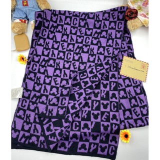 Disney Mickey Mouse, Puple/Black Scarf with Made in Korea Tag  ผ้าพันคอดิสนีย์