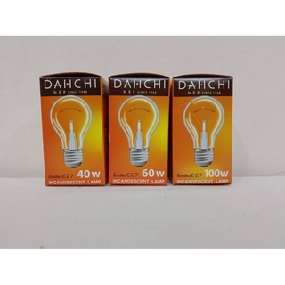 หลอดไฟ ชนิดหลอดไส้ ขั้ว E27 DAI - ICHI / LEKISE  40W , 60W , 100W ราคา 45 บาทต่อ 3 หลอด