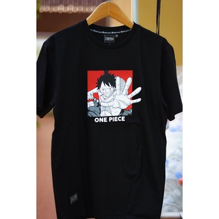 T-shirt DOP-1335 One Piece Luffy มีสีดำและสีกรม