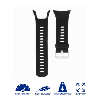 Suunto Spartan Trainer - สายซิลิโคนสีดำ (Premium) Silicone Band (TSM Band)