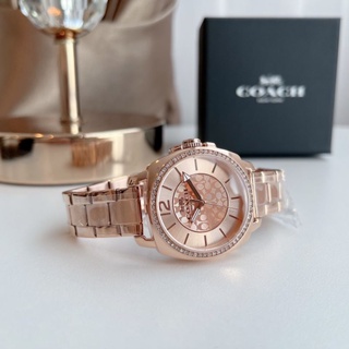 NEW Coach Womens Mini Boyfriend Stanless Bracelet Watch สี Rosegold หน้าปัด สีRosegold