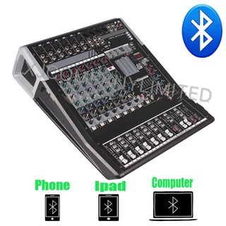 LXJ Pro Karaoke Audio Mixer Bluetooth 8 Channel Microphone Sound Mixing Console With USB 48V Phantom Power 99