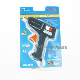 SONIC ปืนยิงกาวไฟฟ้า 10 W ฟรี! กาวแท่งเล็ก 2 หลอด Glue Gun 10 วัตต์ โซนิค