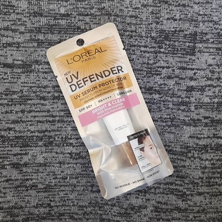 ลอรีอัล ปารีส ยูวี ดีเฟนเดอร์ Loreal UV Defender Bright &amp; Clear SPF 50+ PA++++ ไบรท์ แอนด์ เคลียร์ 15ml