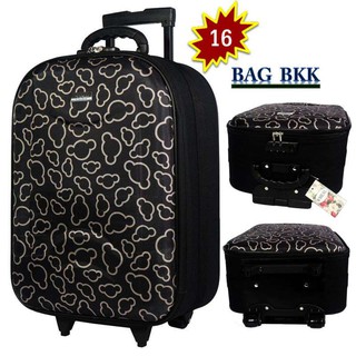 Luggage กระเป๋าเดินทาง กระเป๋าล้อลากหน้าโฟมขนาด 16 นิ้ว รหัสล๊อค Code F7720-16 Micky