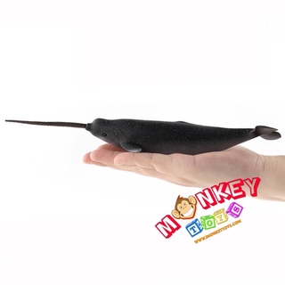 Monkey Toys -โมเดลสัตว์ ปลาวาฬยูนิคอร์น ขนาด 26.50 CM (จากหาดใหญ่)