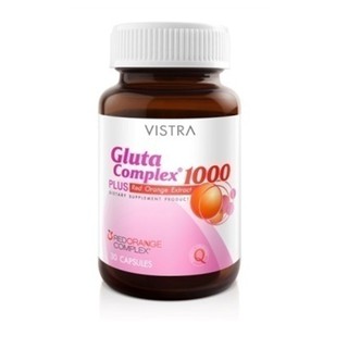 Vistra Gluta Complex 1000 Plus Red Orange Extract วิสทร้า กลูต้า คอมเพล็กซ์ 1000 (30 เม็ด)