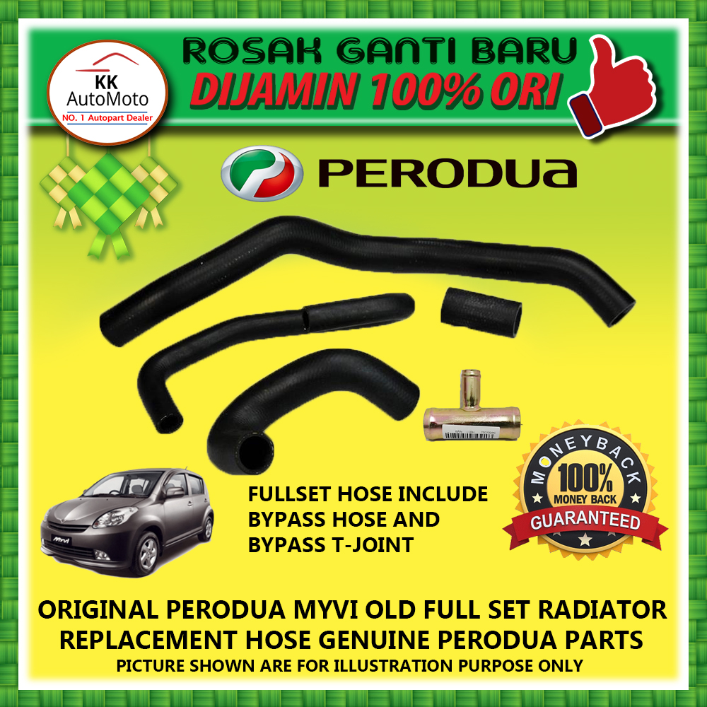 Perodua Old Myvi 2005 - 2010 Proganti Full Set ท่อหม้อน้ํา + OEM Joint Include Bypass Hous Combo Com