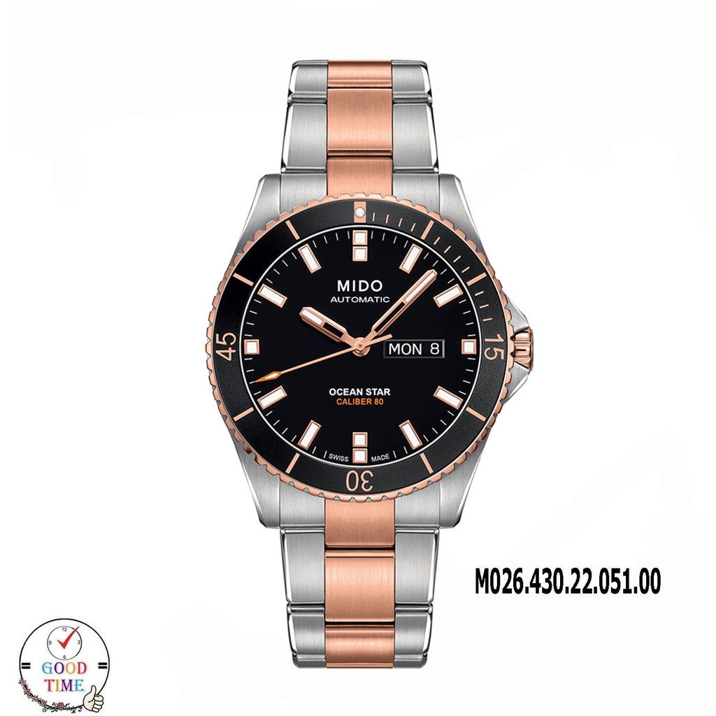 MIDO Ocean Star Captain Automatic นาฬิกาข้อมือชาย รุ่น M026.430.22.051.00 สายสแตนเลสแท้