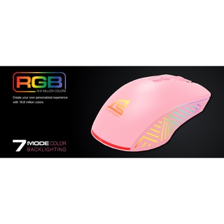 เม้าส์มาโคร SIGNO E-Sport NAVONA Macro Gaming Mouse รุ่น GM-951P สีชมพู ประกัน 1ปี