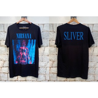 [S-5XL] 📌พร้อมส่ง 📌  เสื้อวง Nirvana Sliver รับประกันแท้ 100% นำเข้าจาก USA