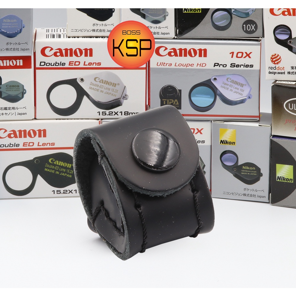 ซองหนังสำหรับ กล้องส่องพระ 10x18mm สำหรับ NIKON CANON Full HD และ Ultra HD แบบเข้ารูป ผลิตจากหนังวัวแท้ คงทนอายุการใช้งา