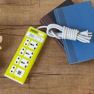 7 ปลั๊ก 2 ปลั๊ก USB สายเคเบิลยาว 3 ม. สายแท้ 100% กำลังสูงสุด 250v 2500w สายหนา คุณภาพสูง รับประกันคุณภาพสินค้า