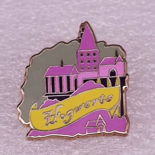 เข็มกลัด / หมุดโลหะ ฮอกวอตส์ ฮอกวอตส์ Hogwarts Harry Potter 🌇🟨🎀🔮🌟🎆🌠 (Hard Enamel Pin)