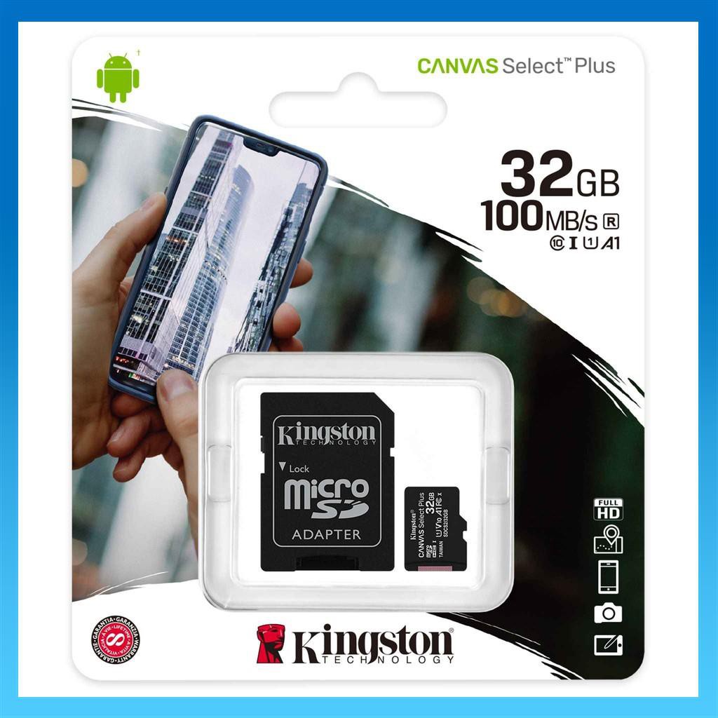 Kingston Canvas Select Plus Micro SD A1 100MB/s 32GB SDCS2/32GB Class 10 SD Card