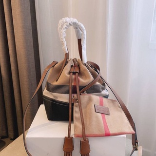 BURBERRY VINTAGE CANVAS BUCKET BAG