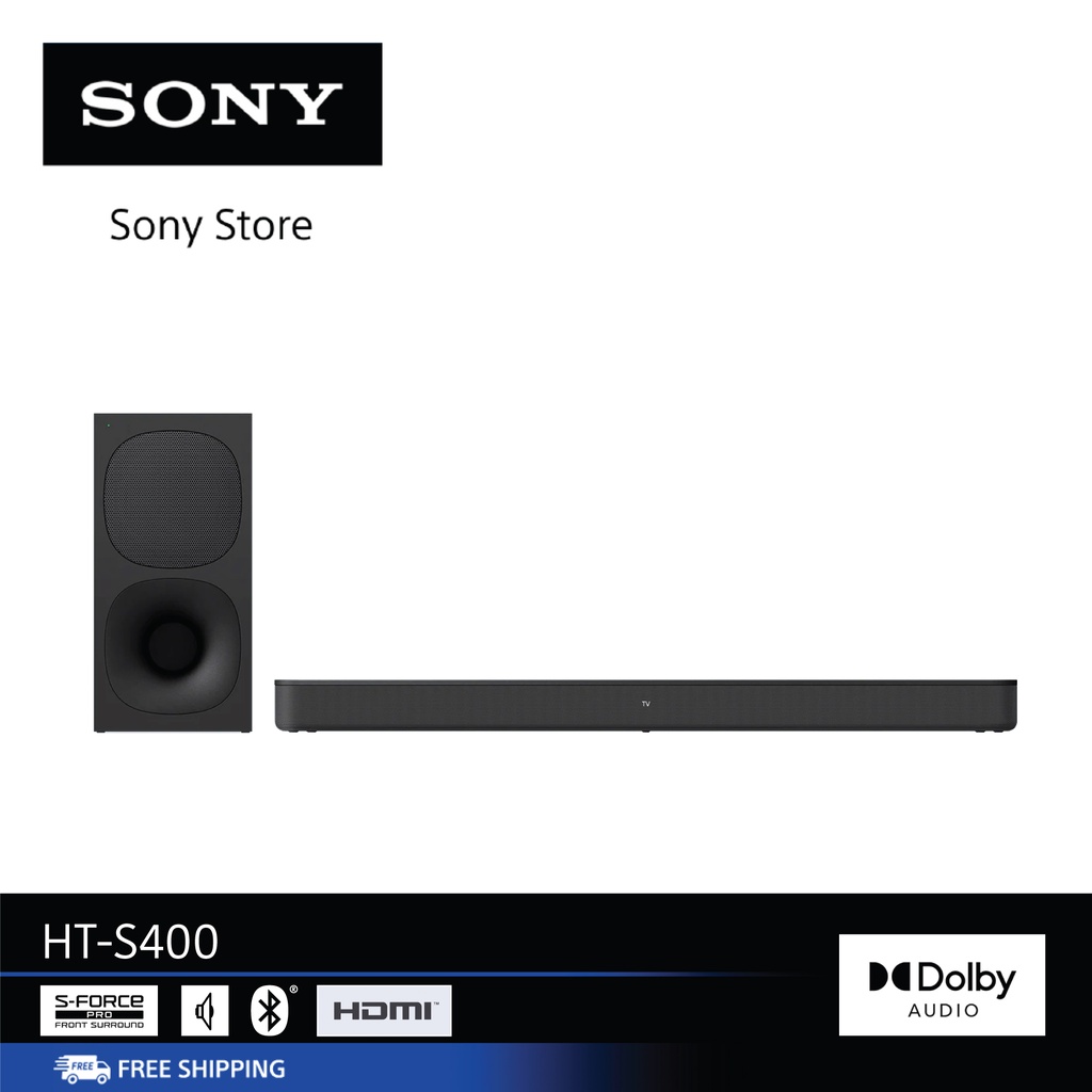 Sony Soundbar รุ่น HT-S400 | 2.1 ch | Subwoofers | Dolby Atmos®