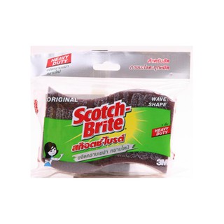 ฟองน้ำ ใยขัด ฟองน้ำ+ใยขัดคราบไหม้ SCOTH-BRITE 4x6นิ้ว อุปกรณ์ทำความสะอาด ของใช้ภายในบ้าน SPONGE PAD 3M XN002014381 4X6"