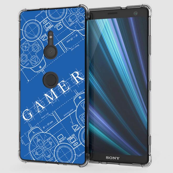 เคส สำหรับ Sony Xperia XZ3 Anti-Shock Protection TPU Case [Gamer Illustration Blue]